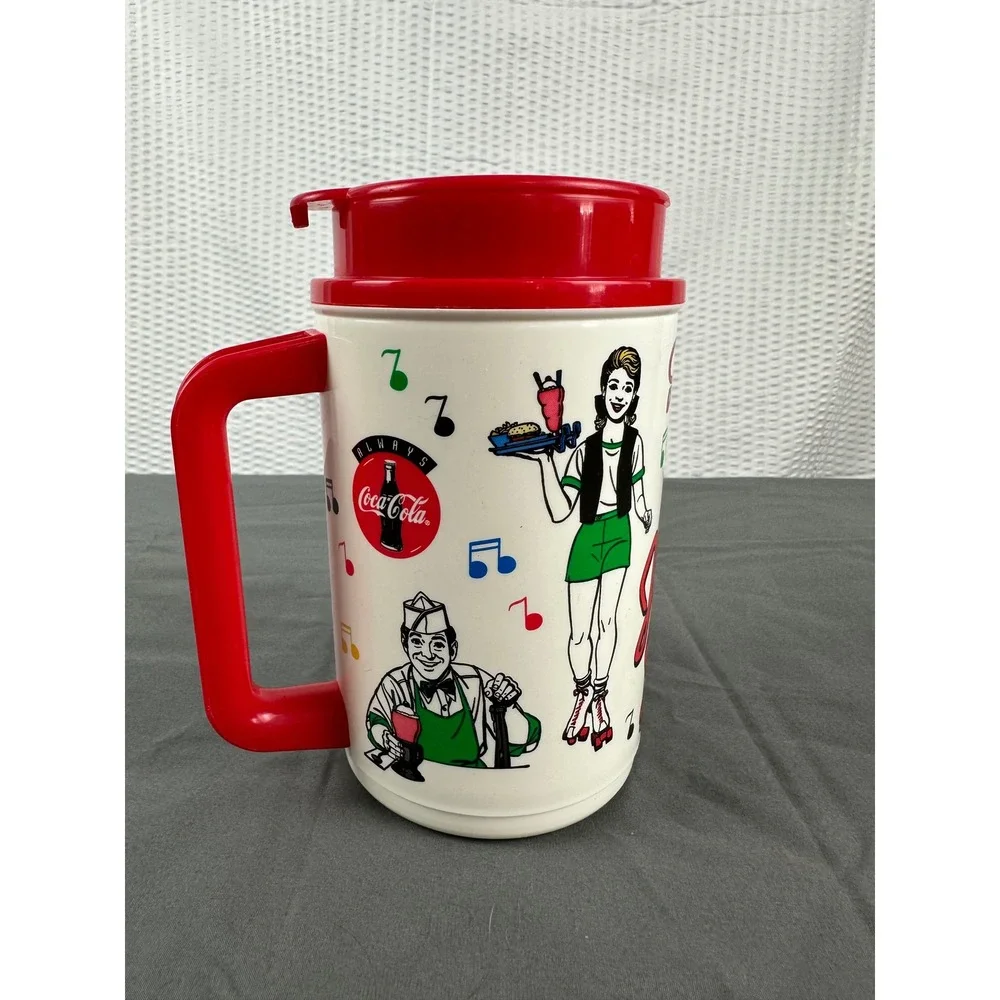 Vintage Dollywood Jukebox Junction Travel Mug Cup Whirley Thermo Hot Or Cold